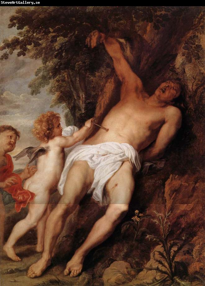 Anthony Van Dyck Saint Sebastien secouru par les anges